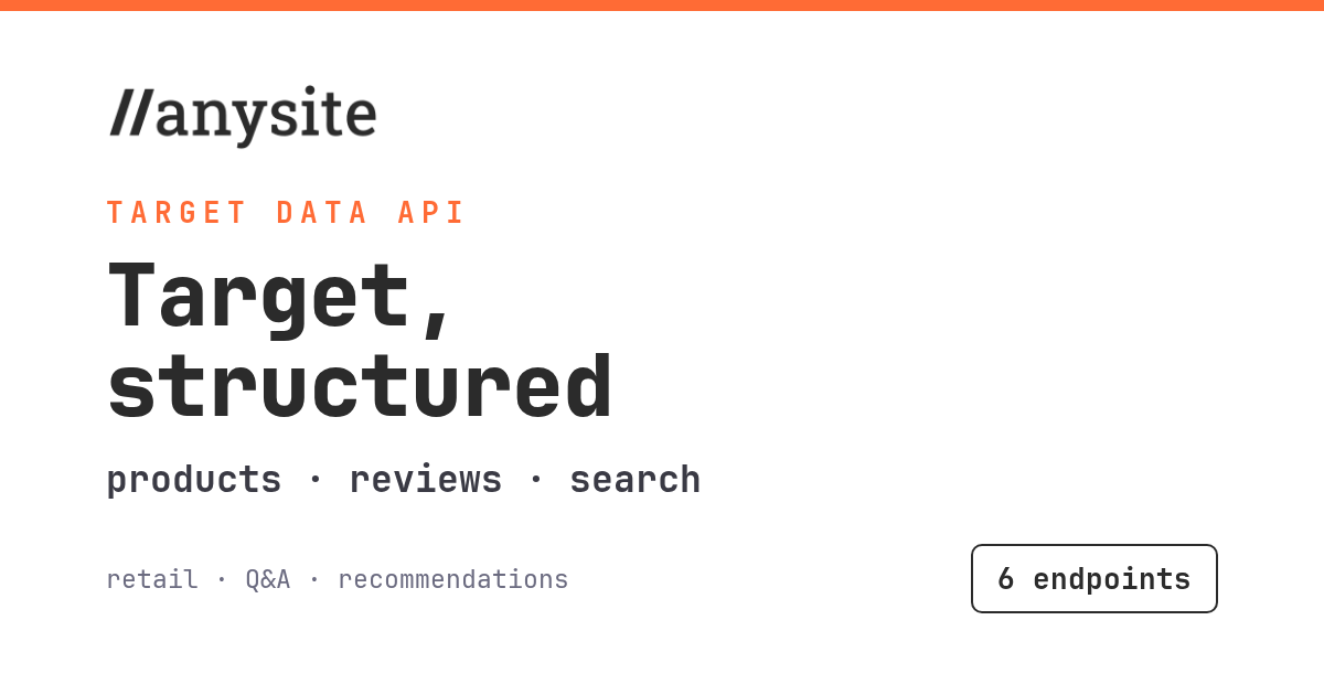 Target Data API: product search, reviews, Q&A, and recommendations
