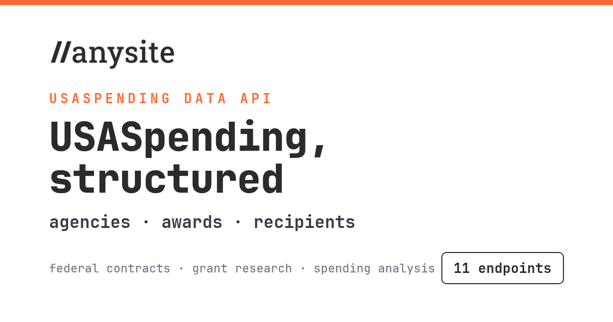 USASpending API: Query Federal Spending, Contracts & Recipients