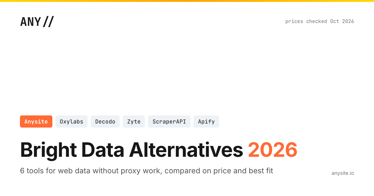 Bright Data Alternatives: 6 Tools for Web Data Without Proxy Work in 2026